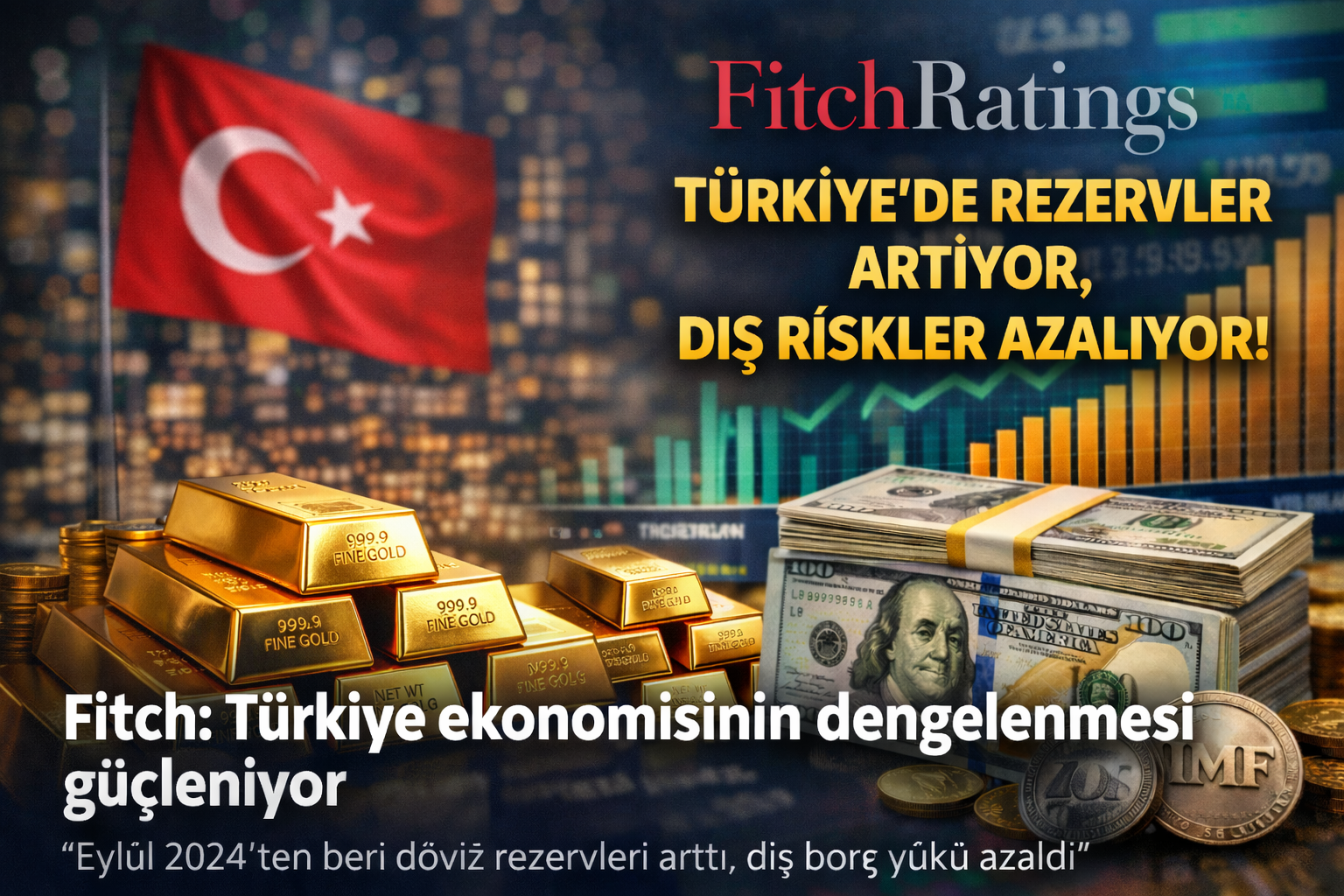 Fitch: Türkiye ekonomisinde dengelenme güçleniyor, dış riskler zayıflıyor