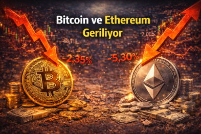 Kripto Piyasasında Satış Baskısı Sürüyor: Bitcoin ve Ethereum Geriliyor